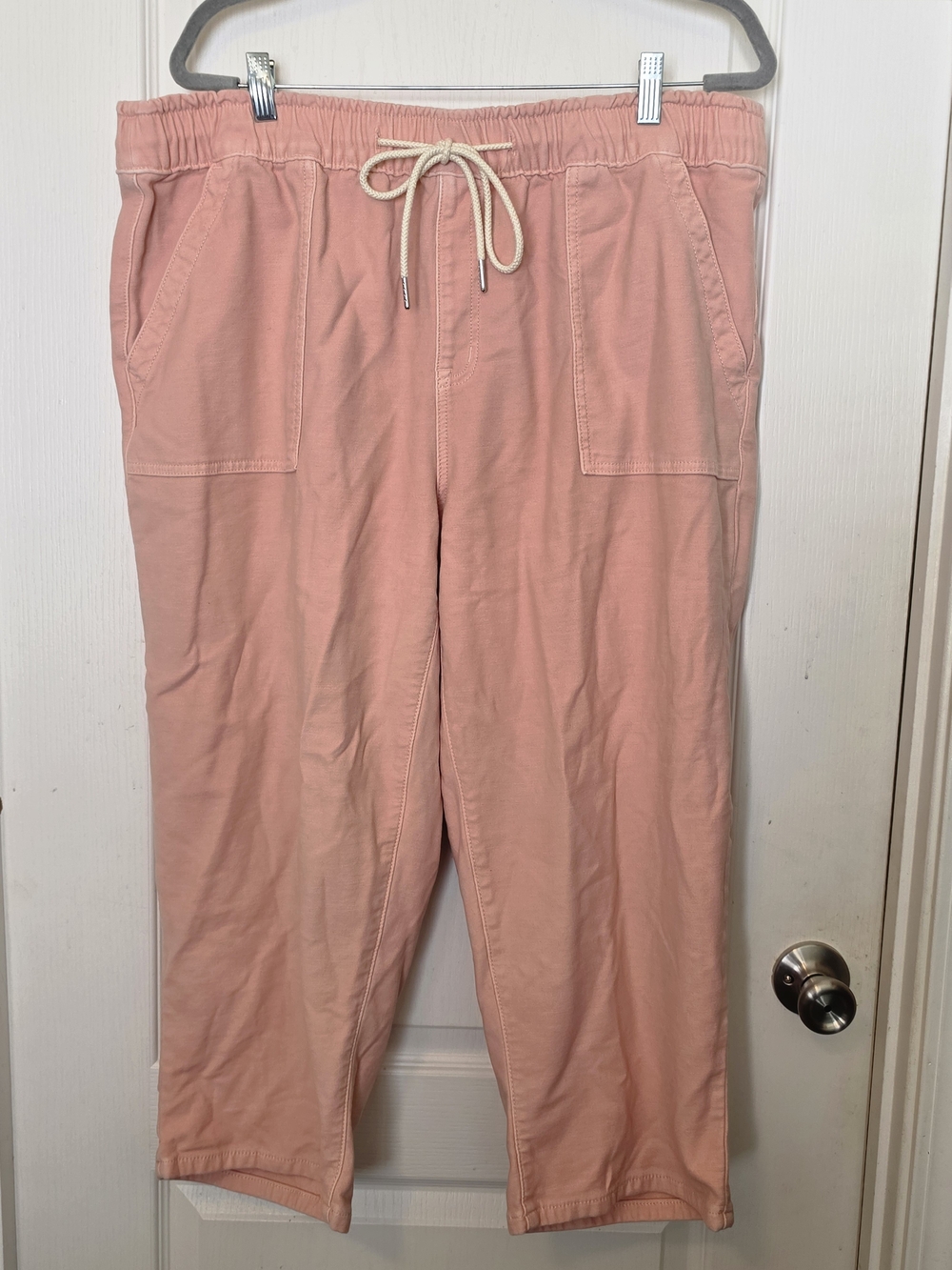 Lane Bryant Women's Peach Crop Drawstring Pants